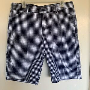 New St Johns Bay Bermuda blue and white checked shorts